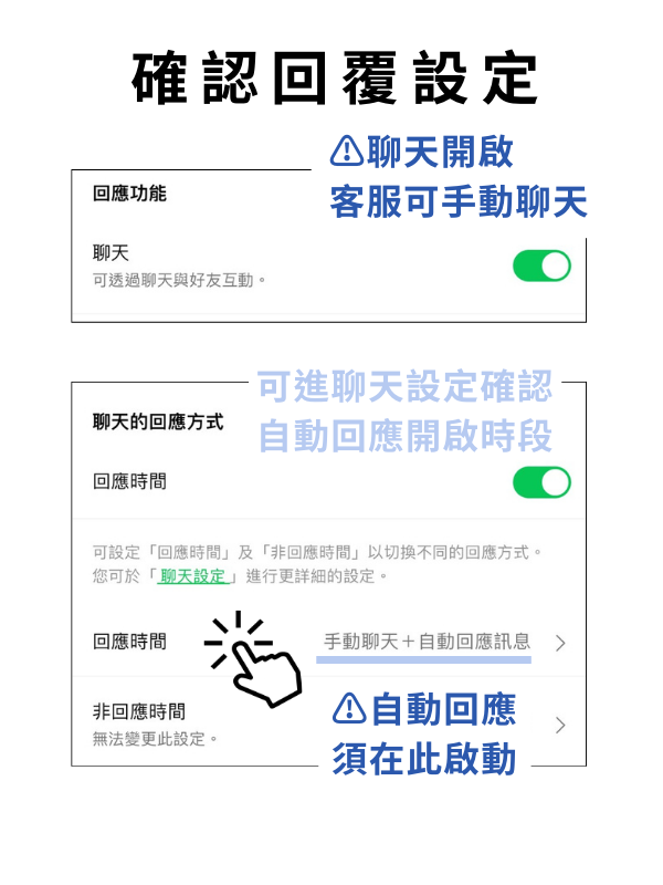 LINE 官方帳號多元自動回覆功能玩法示意截圖